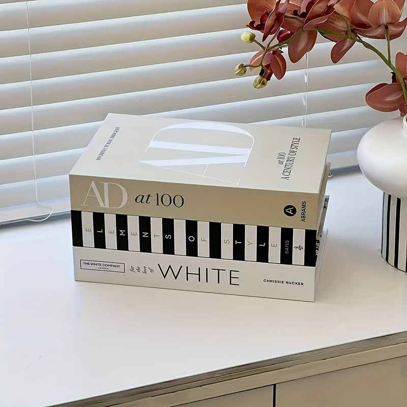 ChicDecor - Set med 3 Eleganta Böcker för Interiörstil