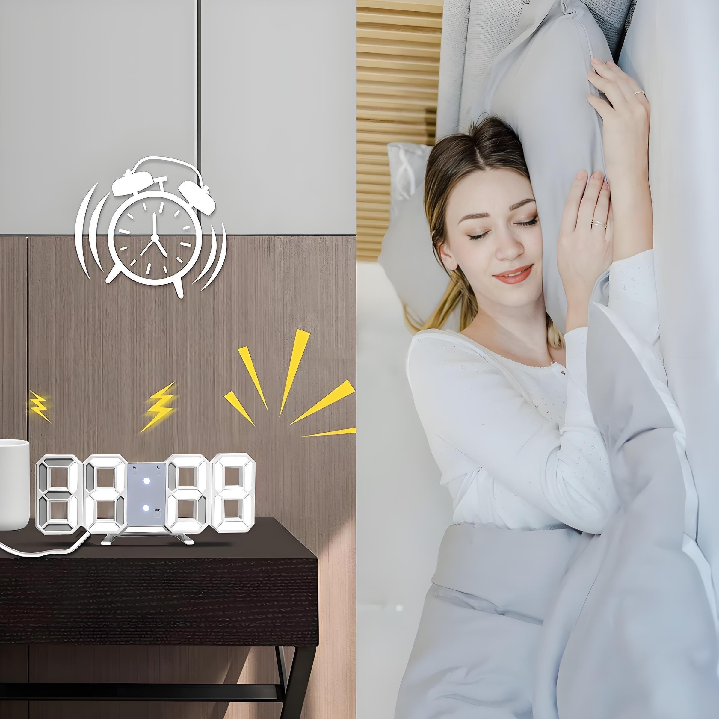 DigiTime Clock – LED 3D Clock with Calendar &amp; Temperature