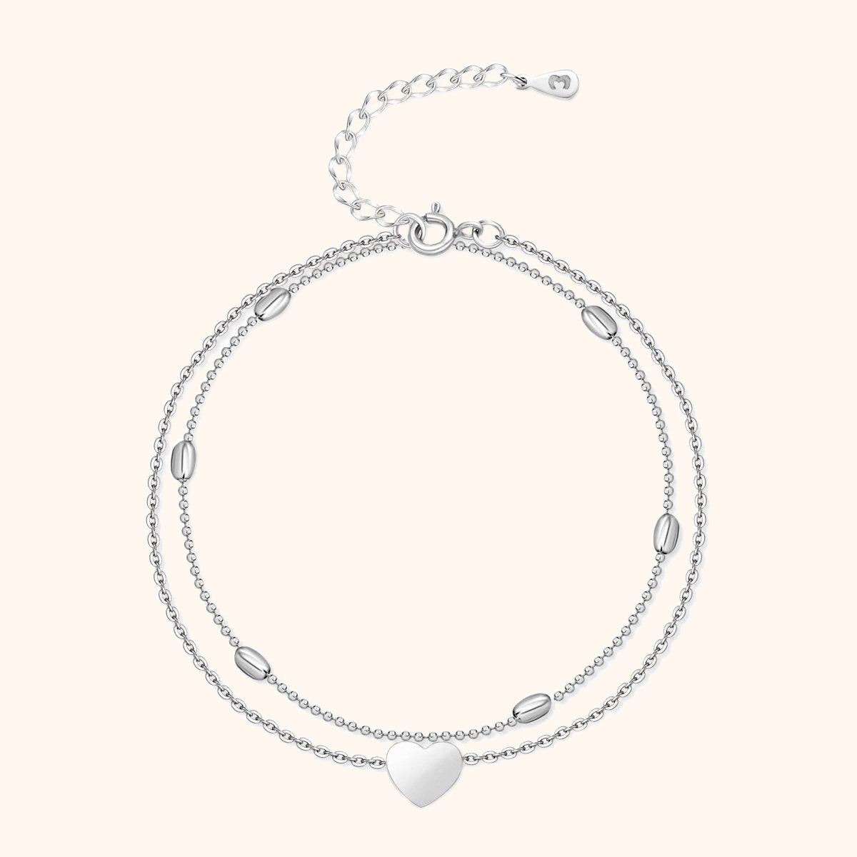 Chic Fiora Enchantment Anklet with Heart Pendant