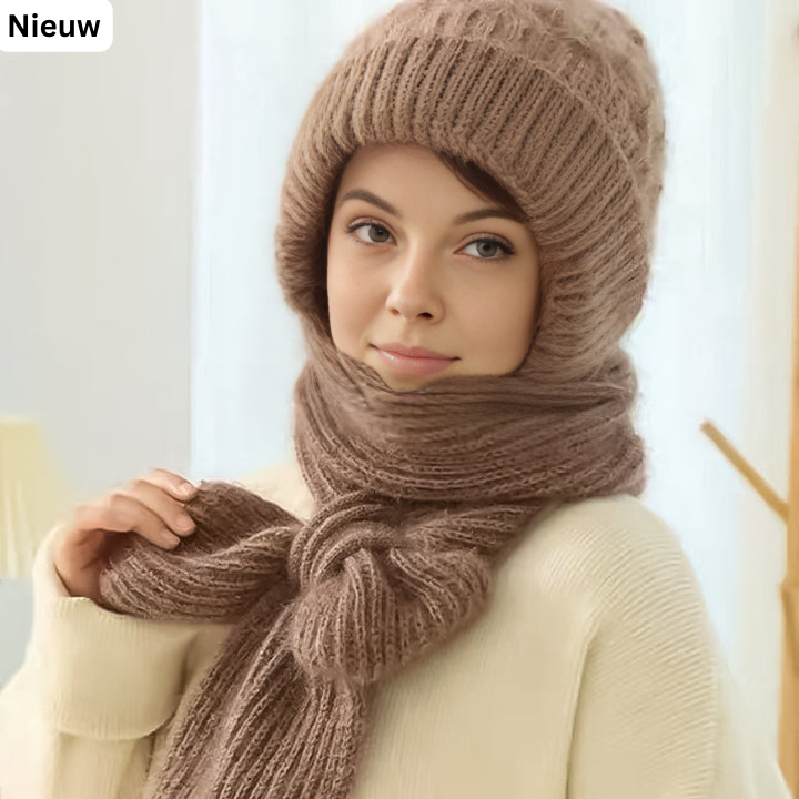 CozyWind Hat &amp; Scarf Set - Women's Winter Fashion 