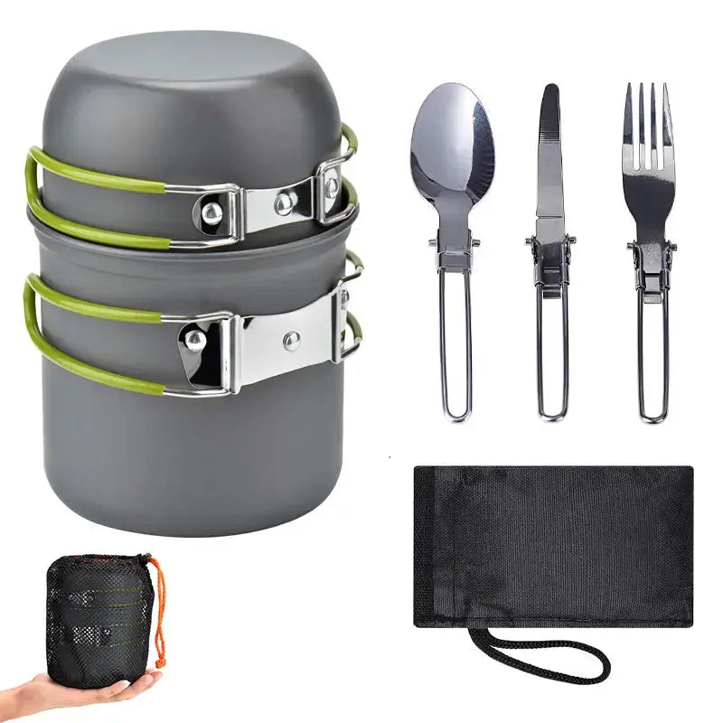 TrekChef - Complete Camping Cook Set with Cutlery