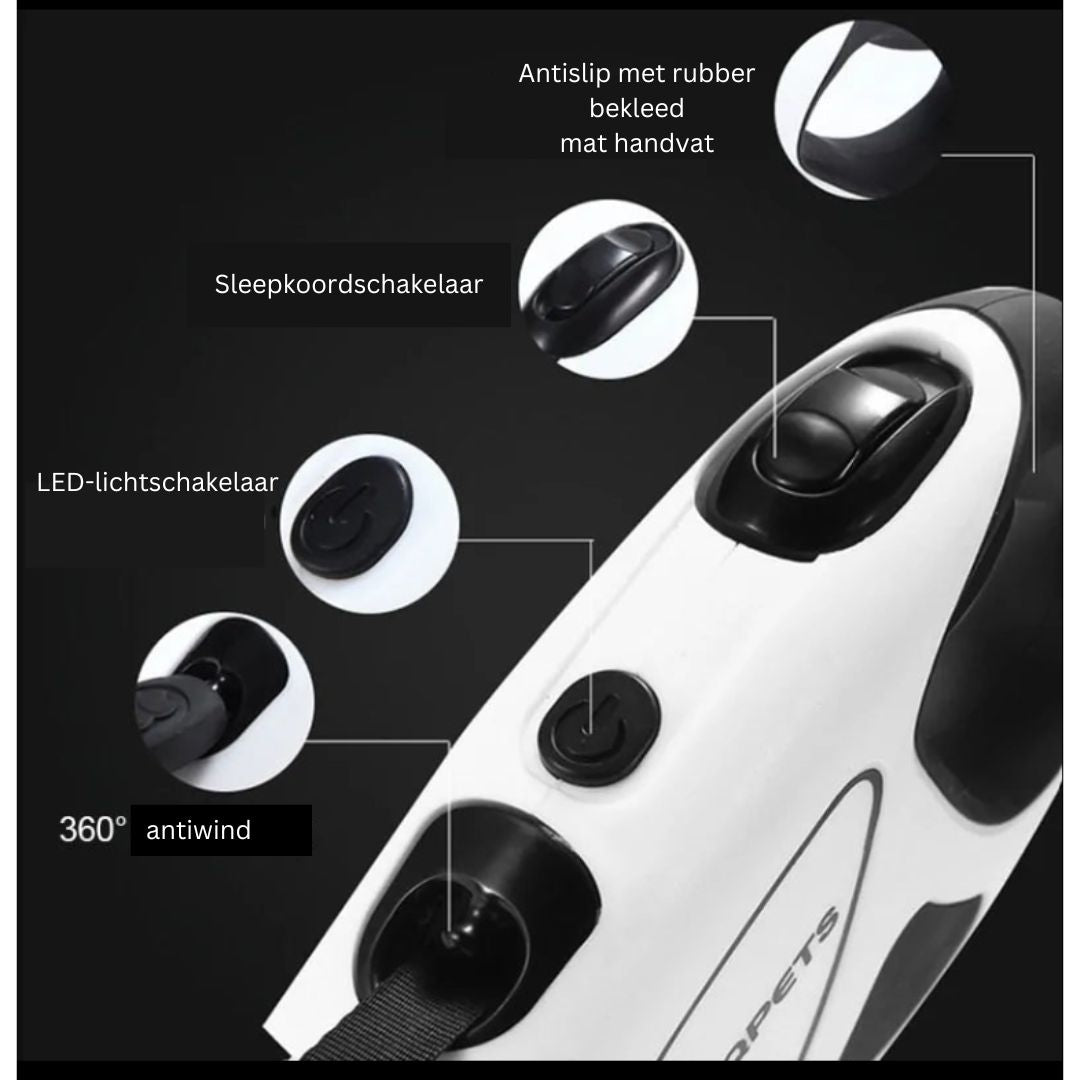 BrightLeash - Luxury retractable dog leash with LED