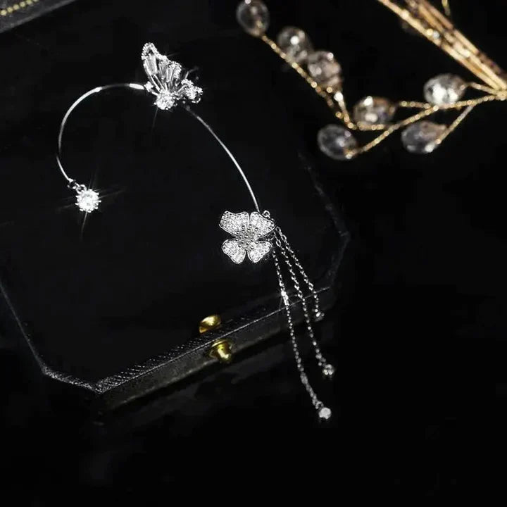 Beautiful Butterfly Earrings with Cuffs