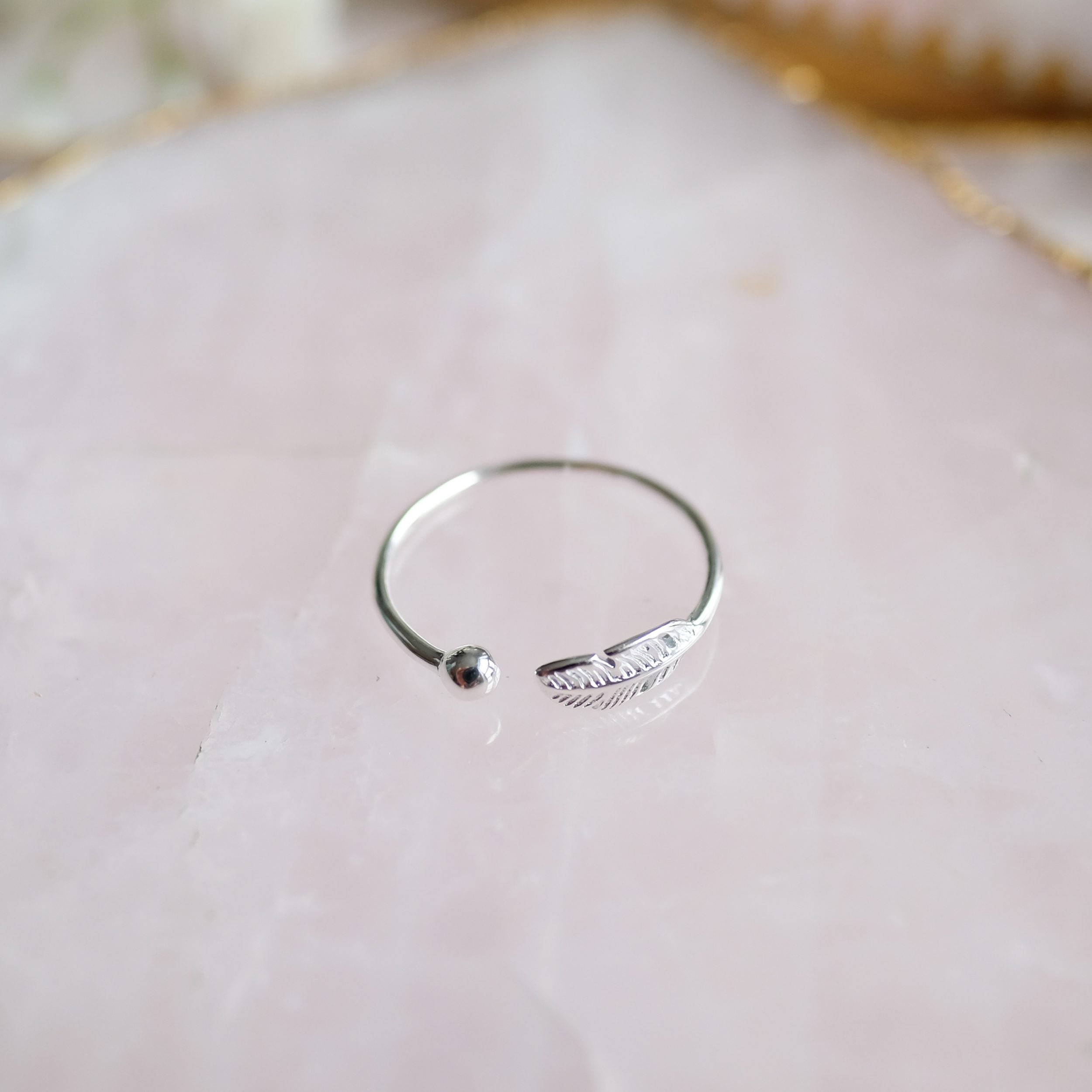 SilverPlume Ring – Elegant Silver Ring with Butterfly Pattern