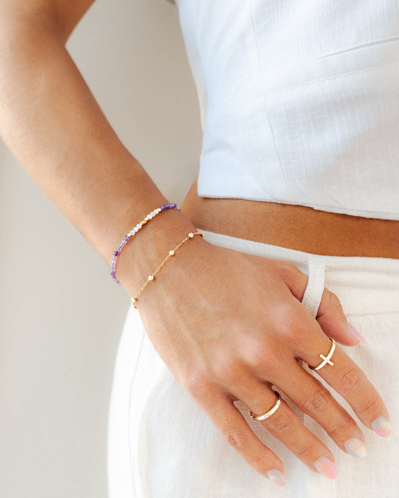 Chic Amélie Ring med Korsdetalj