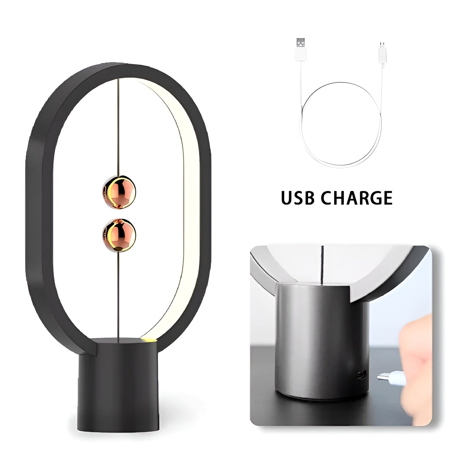 Elegant LED BalanceGlow Lamp – Finely Tuned Atmosphere &amp; USB Charging