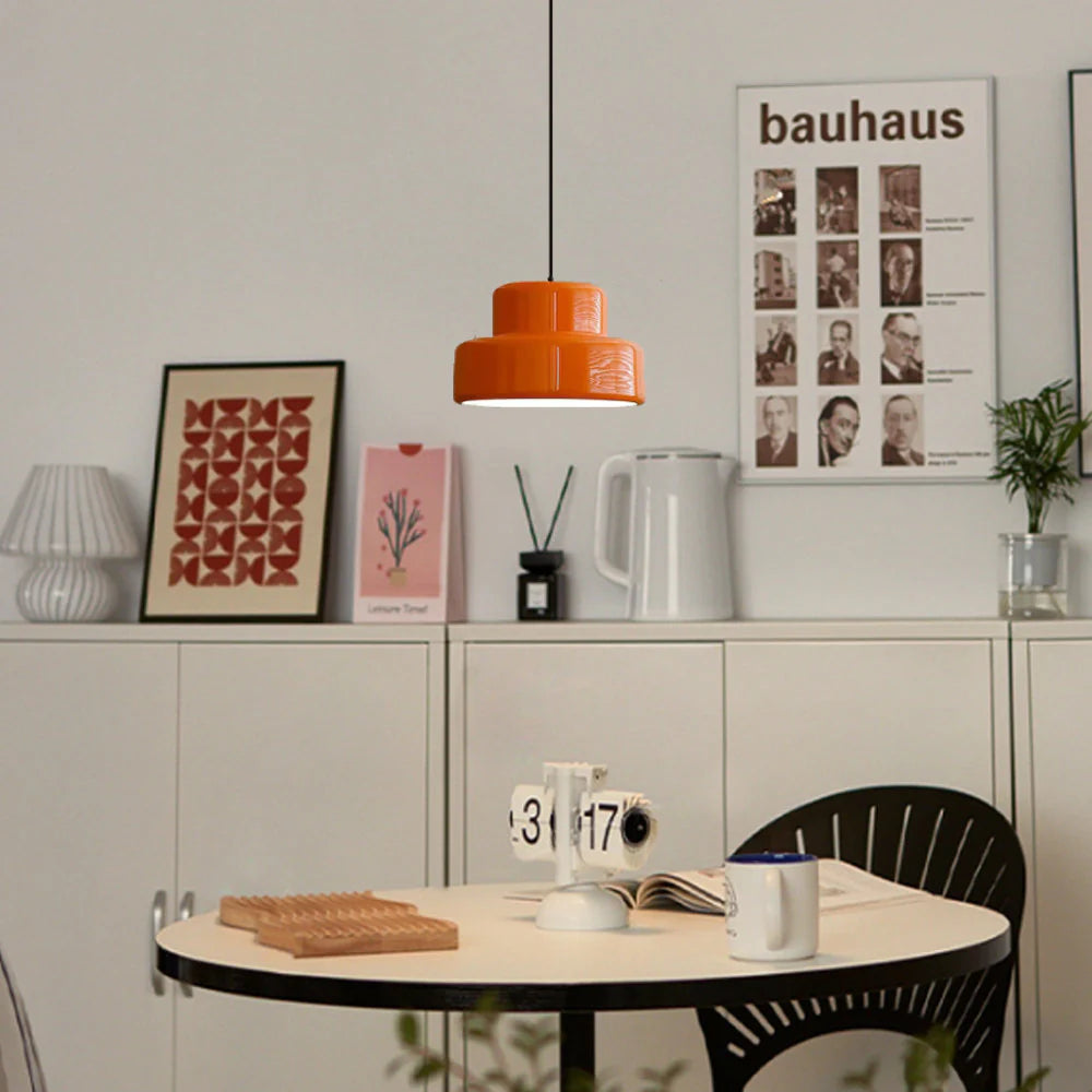 Bauhaus Glow Light - Captivating Orange Ceiling Lamp for Dining Rooms