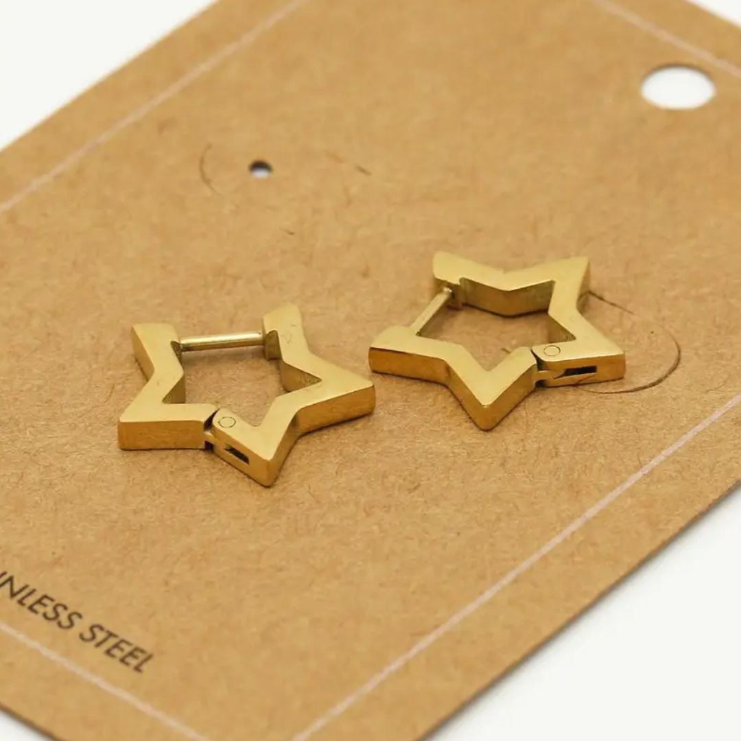 GoldenStar Earrings - Elegant &amp; Hypoallergenic Earrings