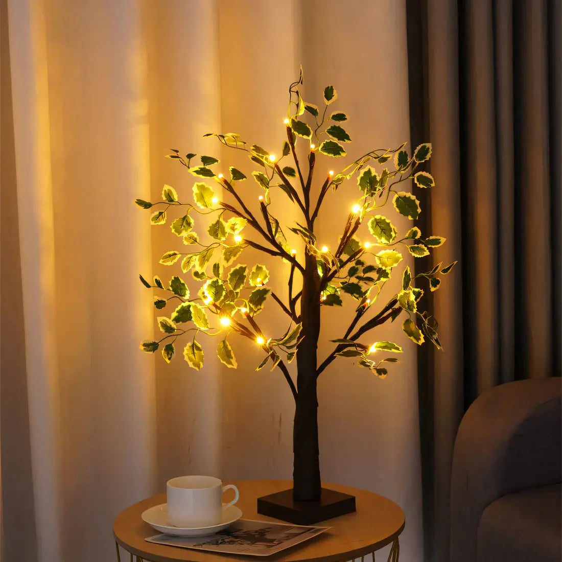 Magical BrightTree Table Lamp – Elegant Tree Design with Warm LED Lighting