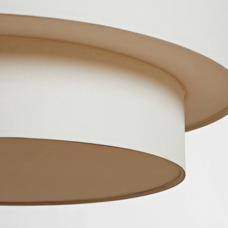 EleganceLuxe Lamp – Beige Linen Bauhaus Ceiling Lamp