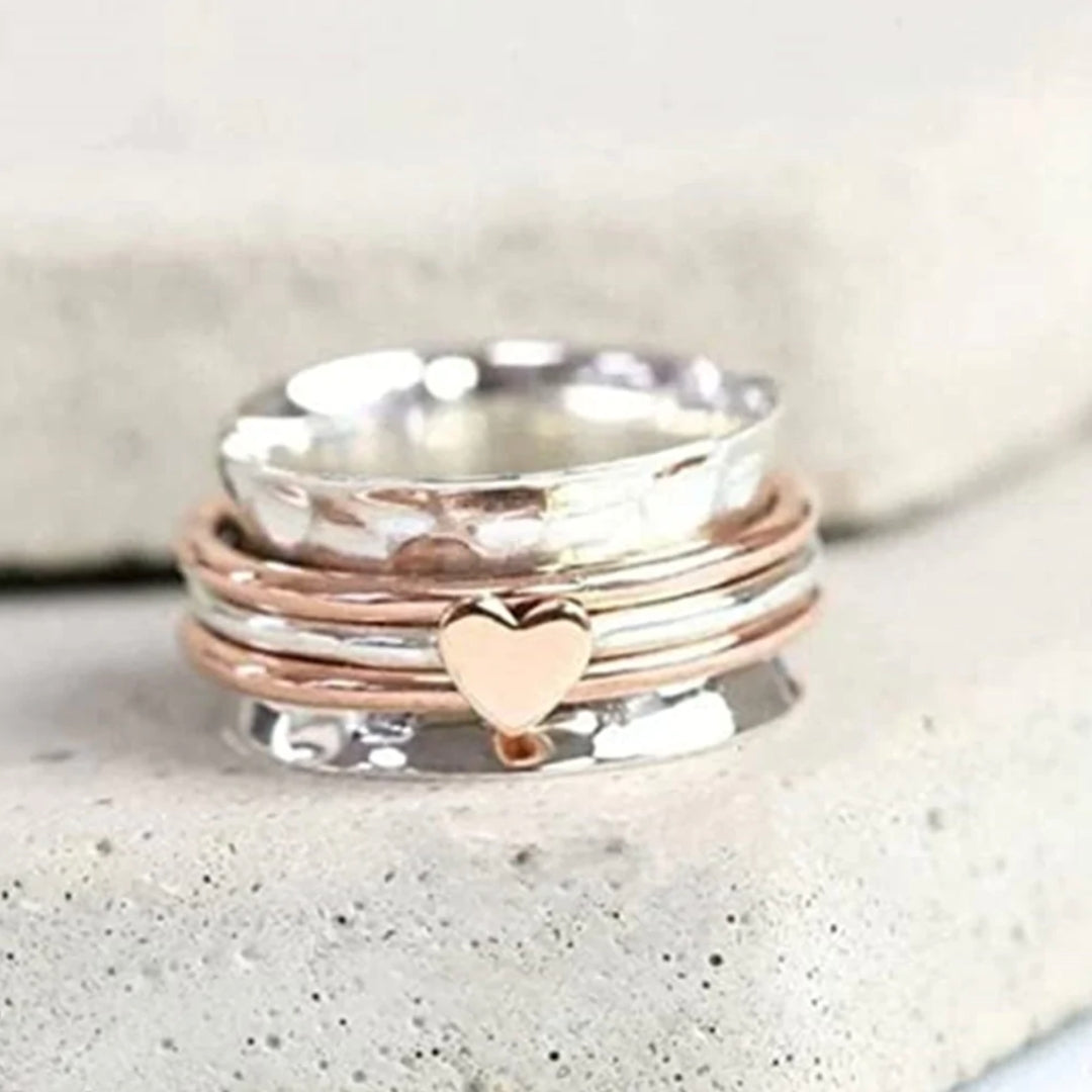 Amara Heart Spiral Ring - A Pinch of Elegance