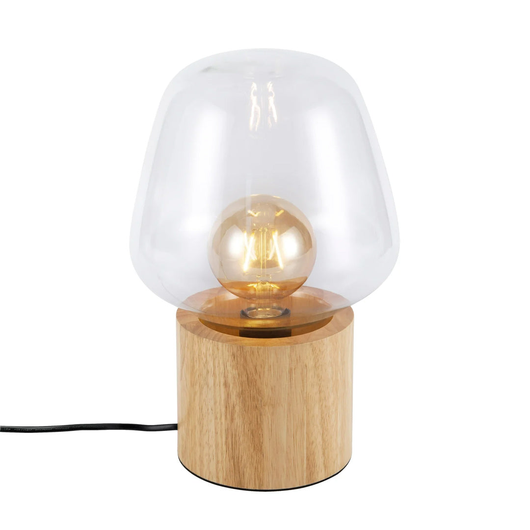 Elegant Wooden Lamp with Glass Ball – Stylish Addition to Every Interior