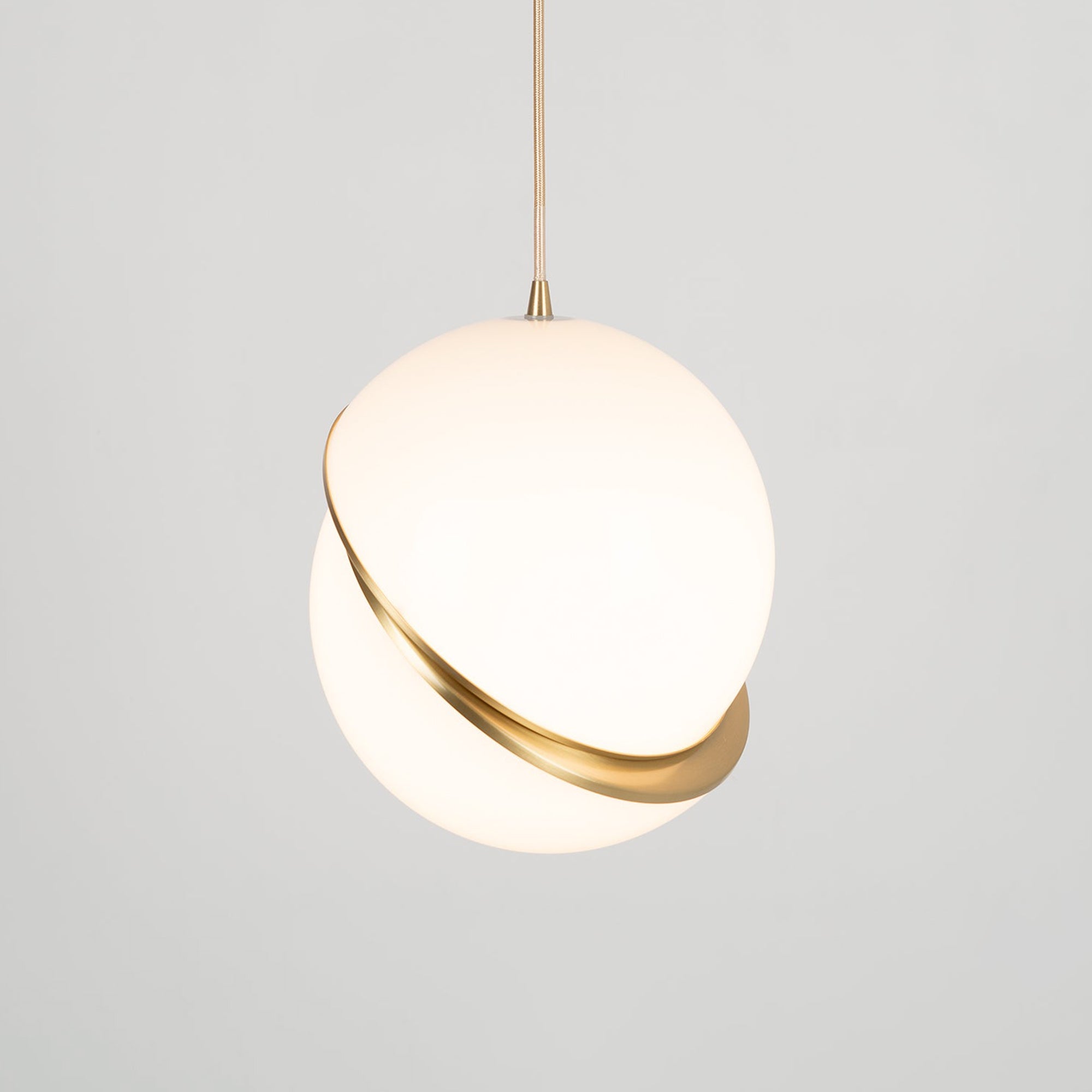 CielCourbe Lamp - Luxury Moonlight Pendant Lamp in Acrylic and Brass