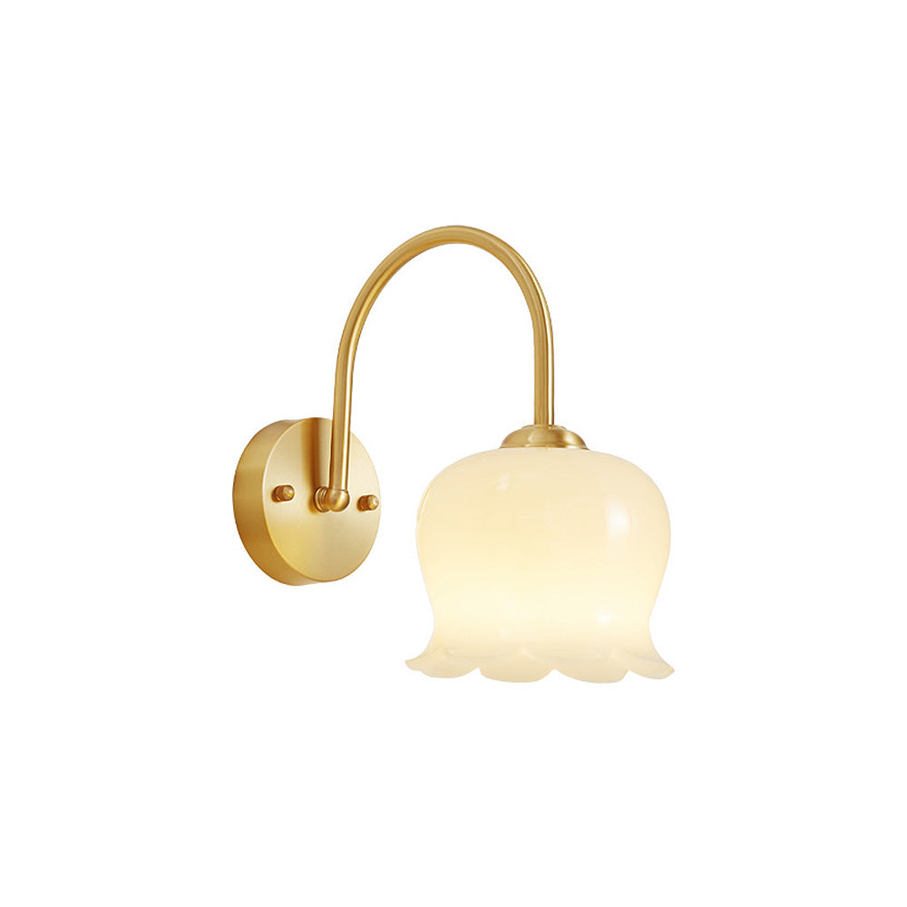 FrenchBloom – Elegant Blom Vägglampa av Glas