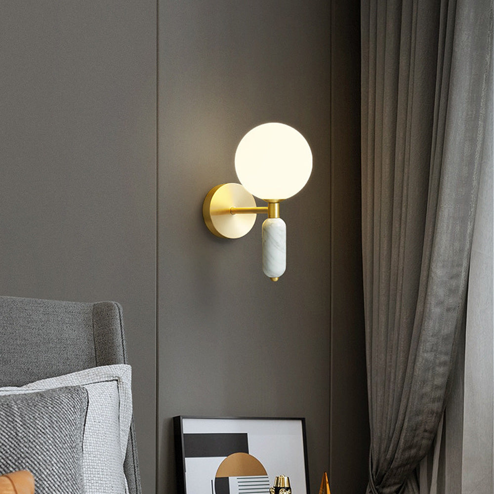 Luminous Stone - Stylish Marble Bedside and Wall Lamp