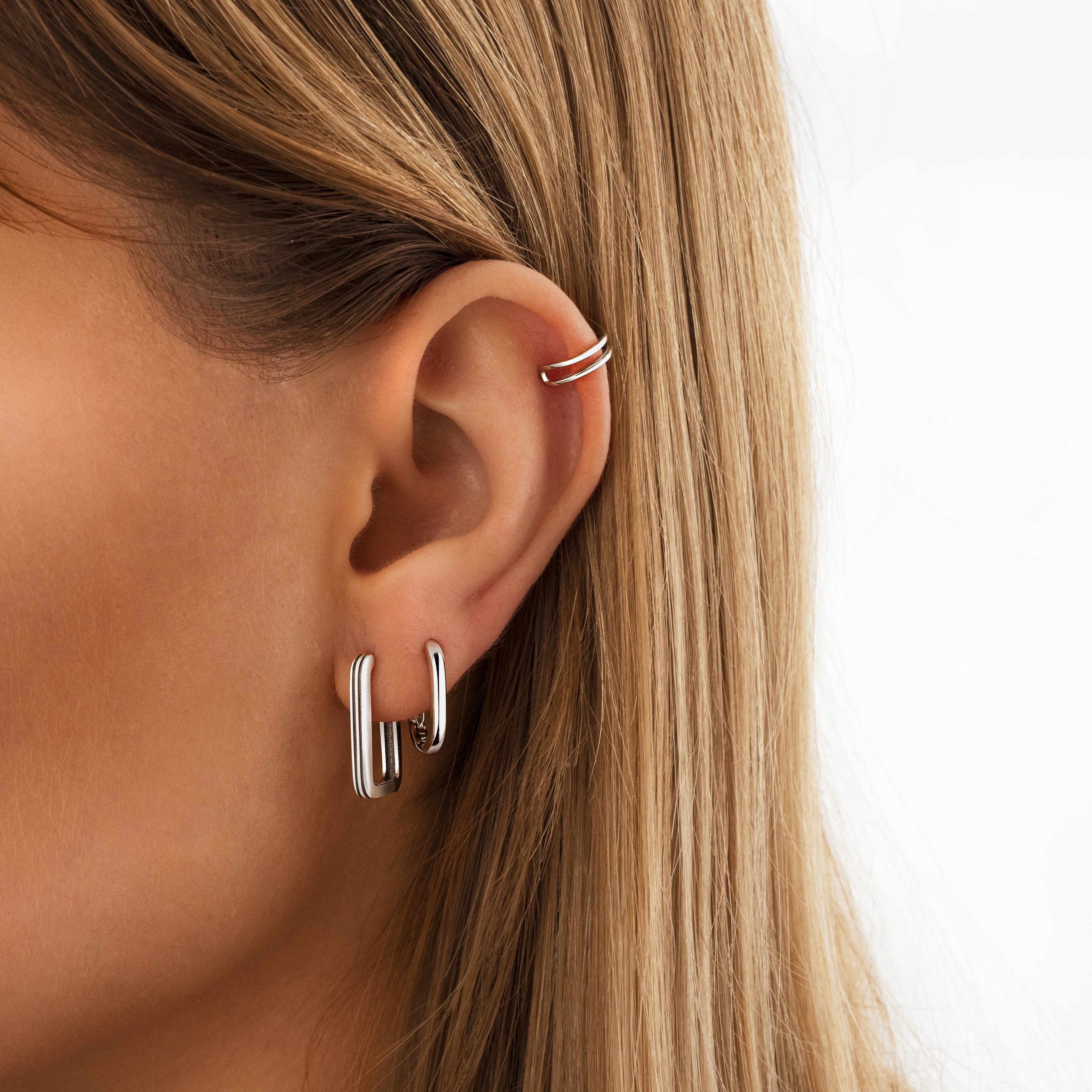 Stylish Rectangular Clip Earrings - Isabelle