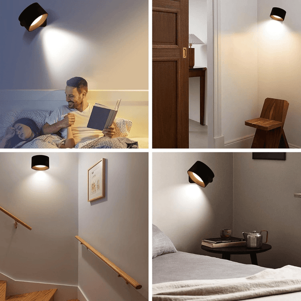 FlexiLamp - Trådlös 360° Vägglampa med Uppladdningsbart LED