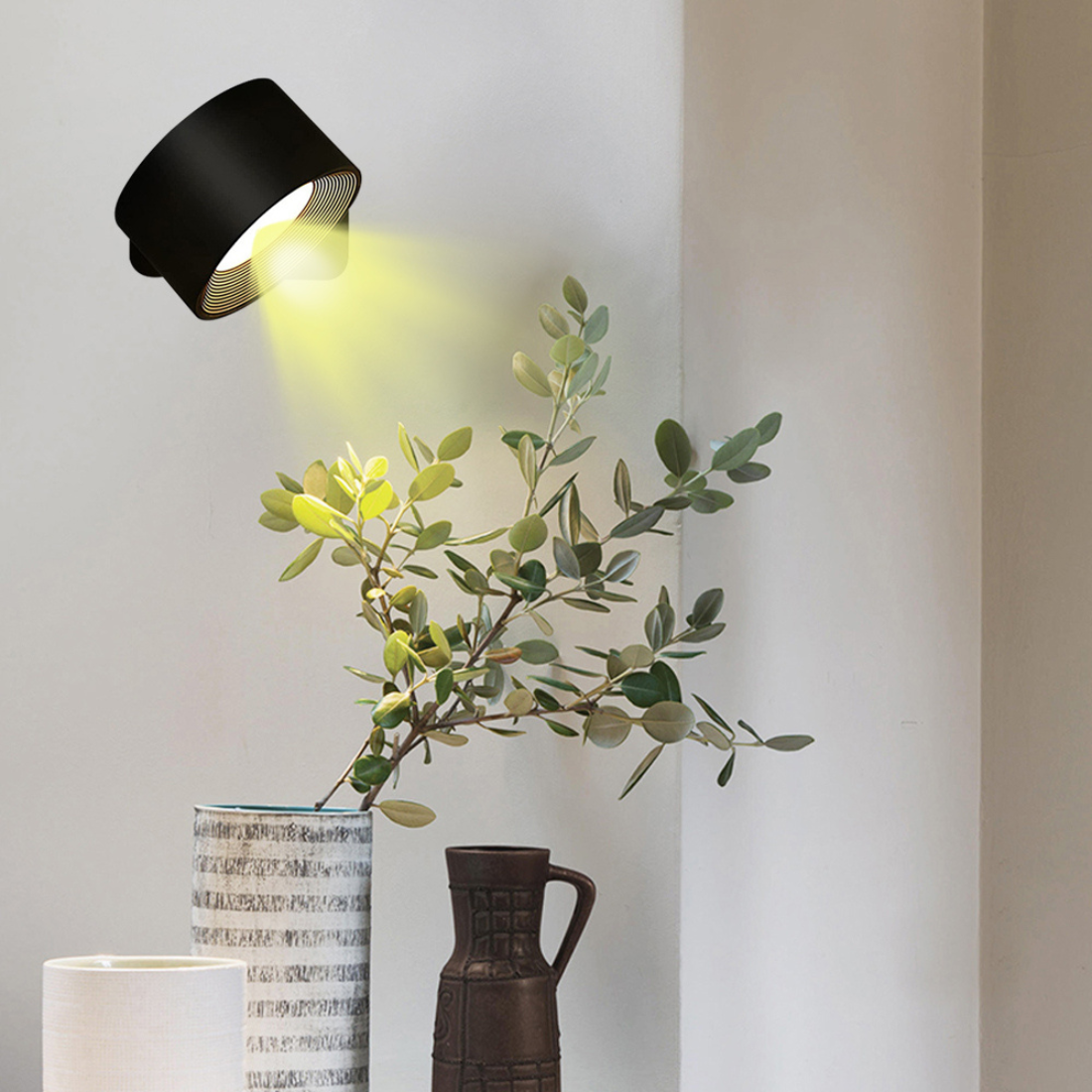 FlexiLamp - Trådlös 360° Vägglampa med Uppladdningsbart LED