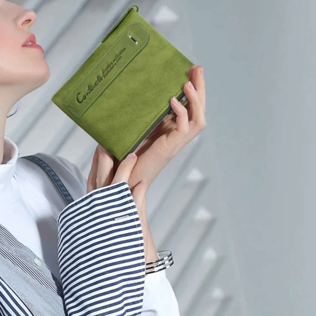 Compact Wallet - Stylish Double Zipper Wallet
