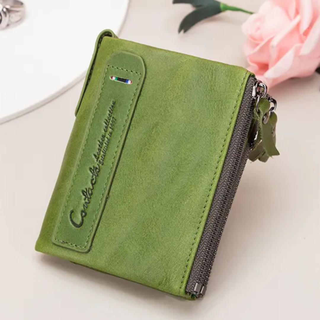 Compact Wallet - Stylish Double Zipper Wallet