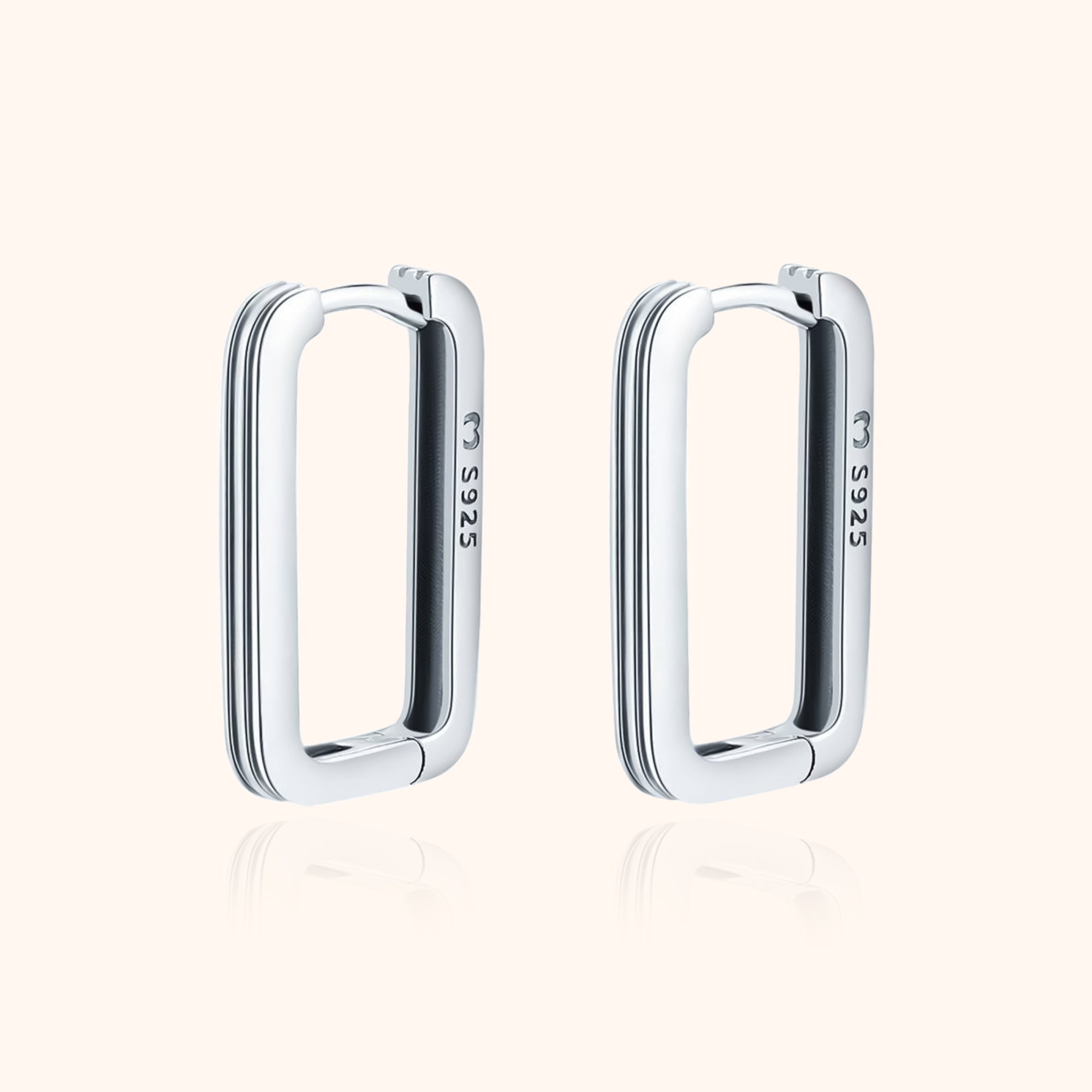 Stylish Rectangular Clip Earrings - Isabelle