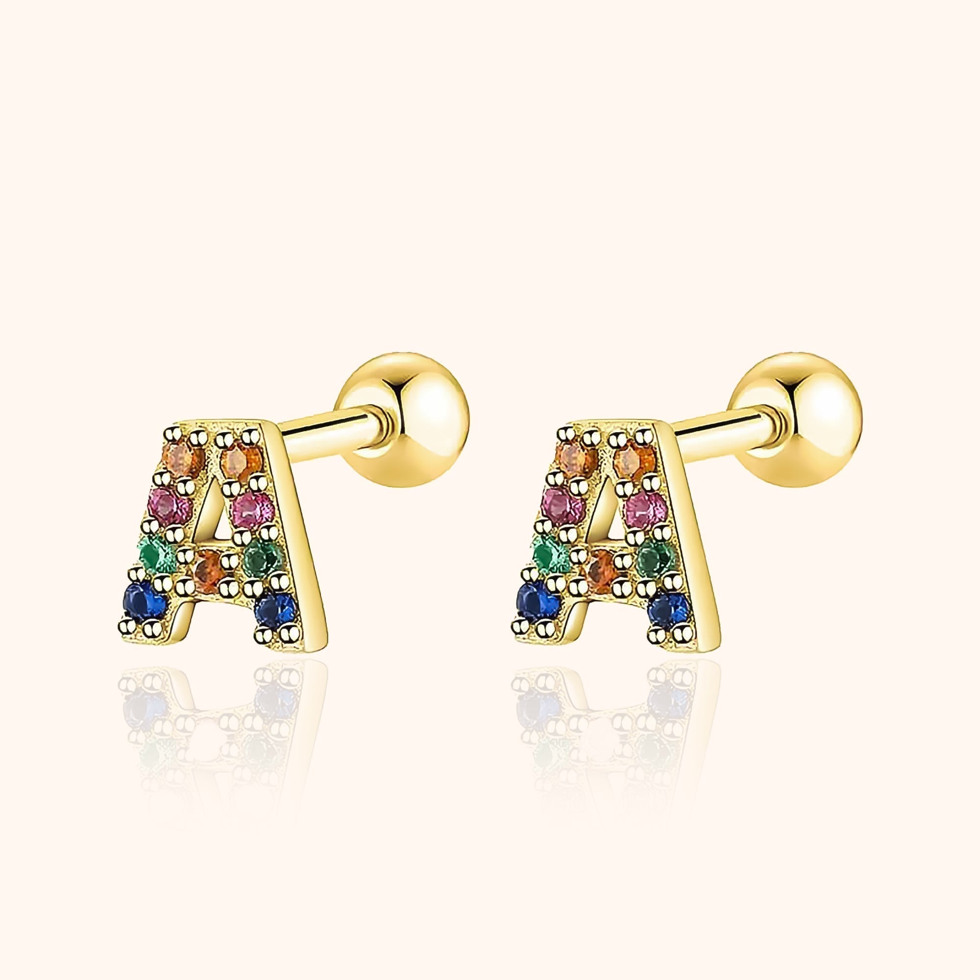 Vibrant Colorful Letter Earrings - Letria