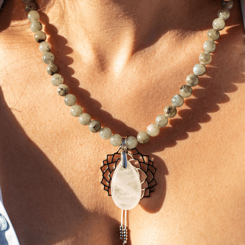 Seraphine Mala – Labradorite, Jade &amp; Amethyst Gemstones