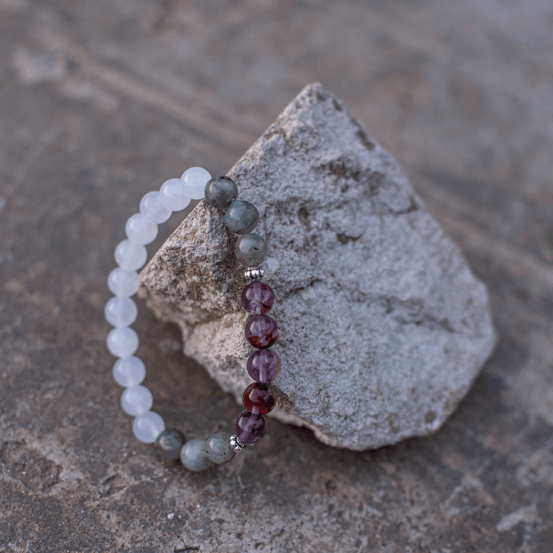 Seraphine Mala – Labradorite, Jade &amp; Amethyst Gemstones