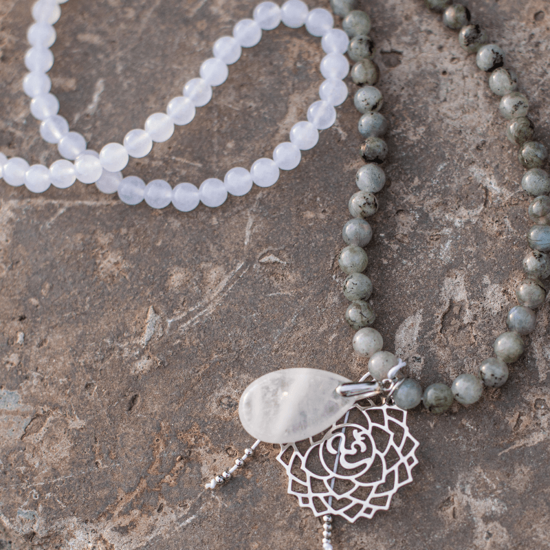 Seraphine Mala – Labradorite, Jade &amp; Amethyst Gemstones
