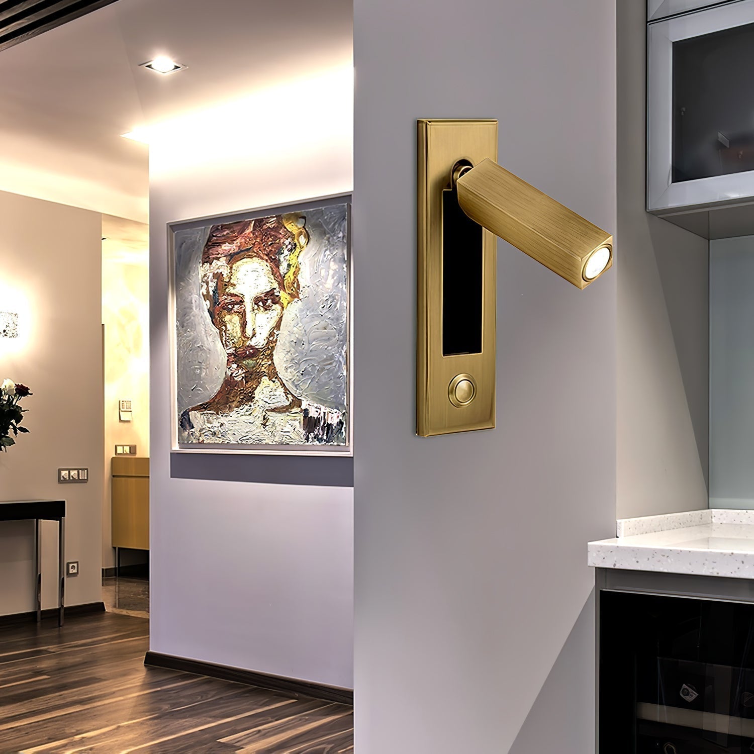 Inbyggd Ljus – Minimalistisk Sängside Vägglampa LED