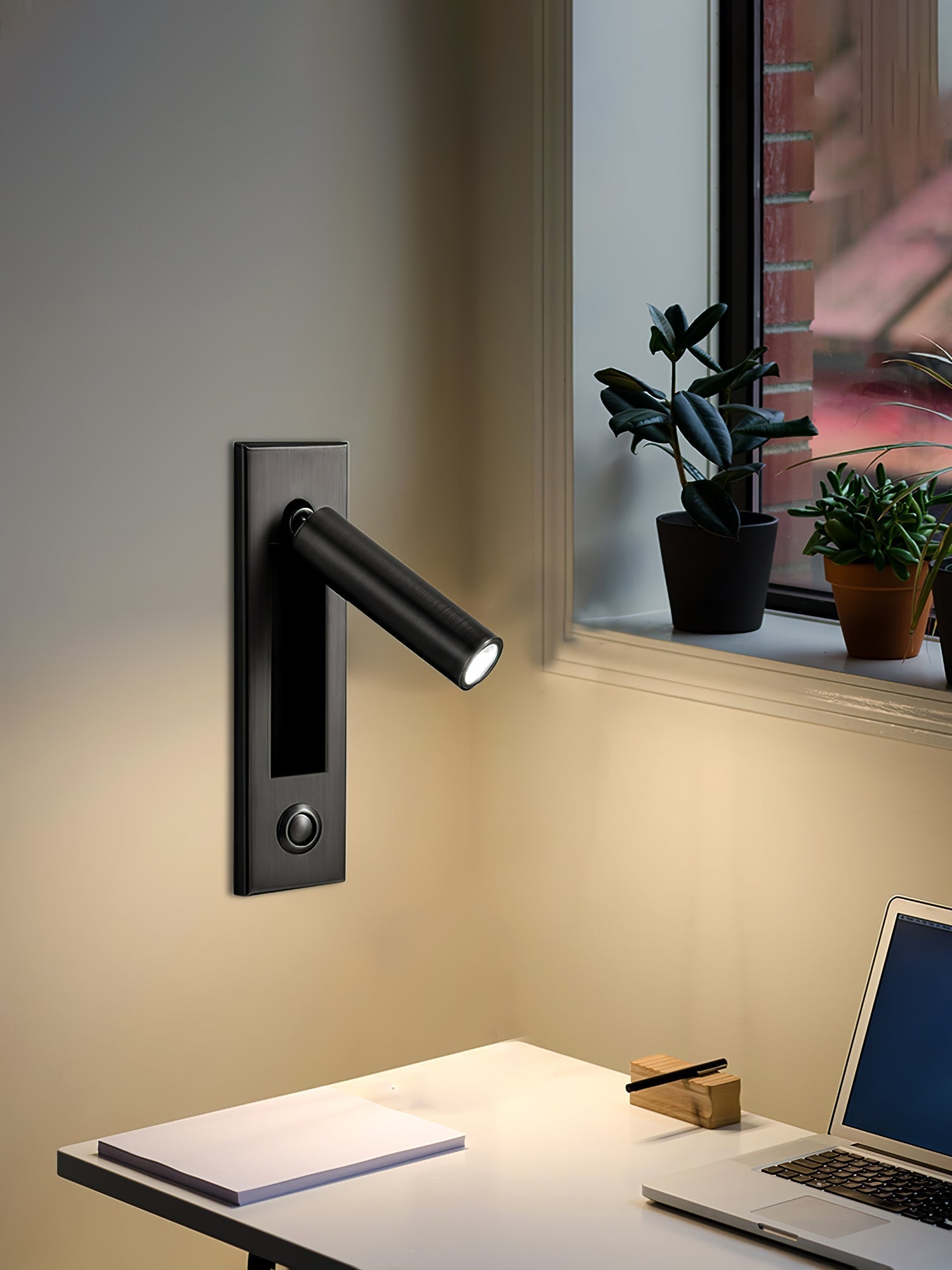 Inbyggd Ljus – Minimalistisk Sängside Vägglampa LED