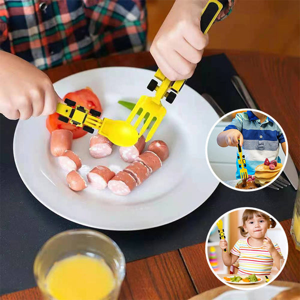 ConstructoFork - Large Children's Cutlery Set for Construction