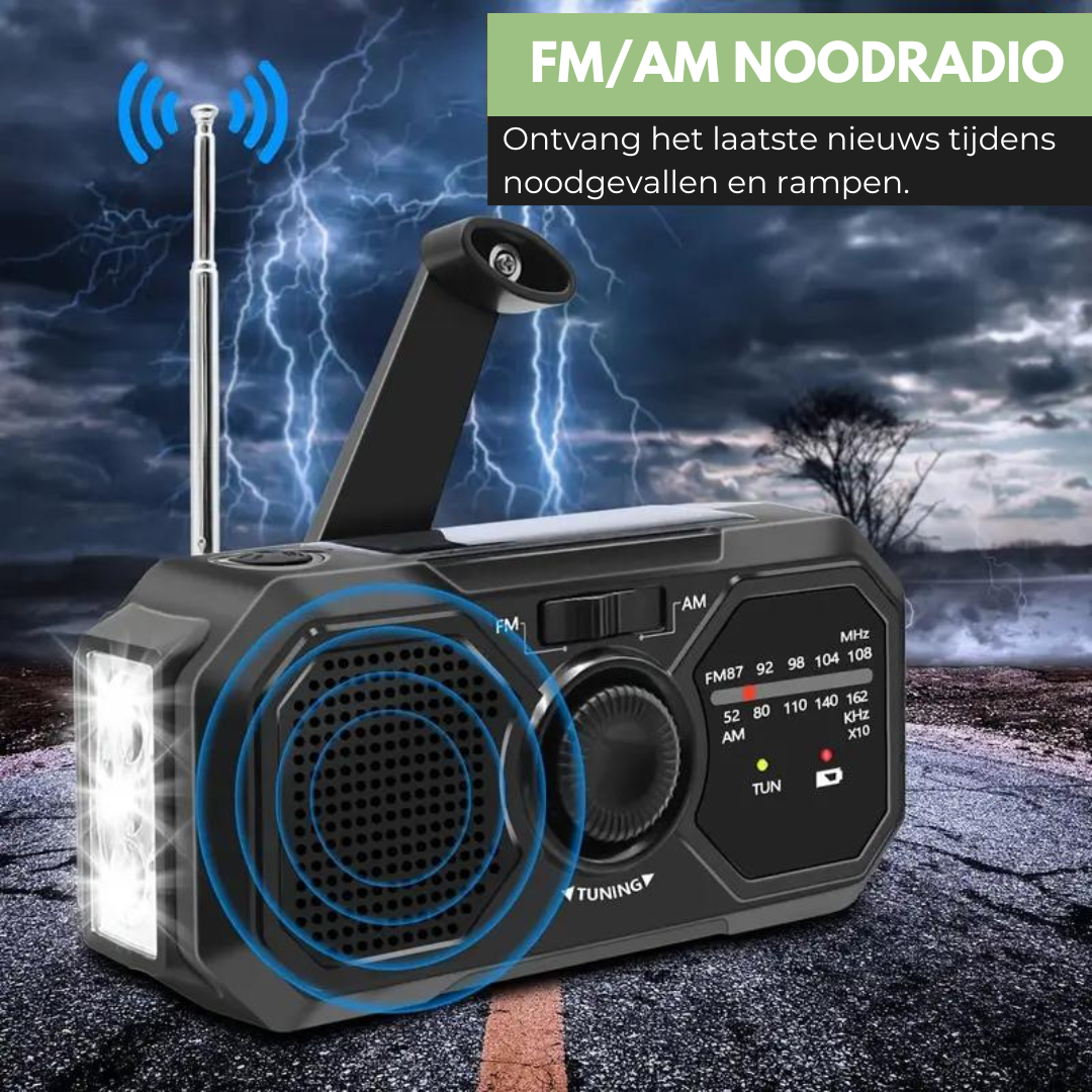 SurvivalWave - Portable Emergency Radio with Charging Function
