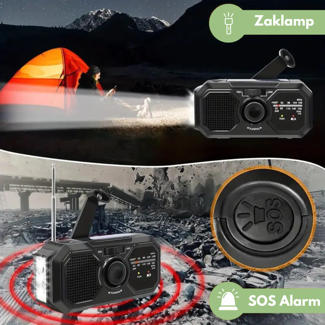 SurvivalWave - Portable Emergency Radio with Charging Function