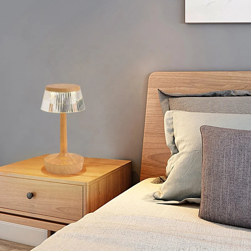 Crystal Pendant - Rechargeable Wireless Table Lamp