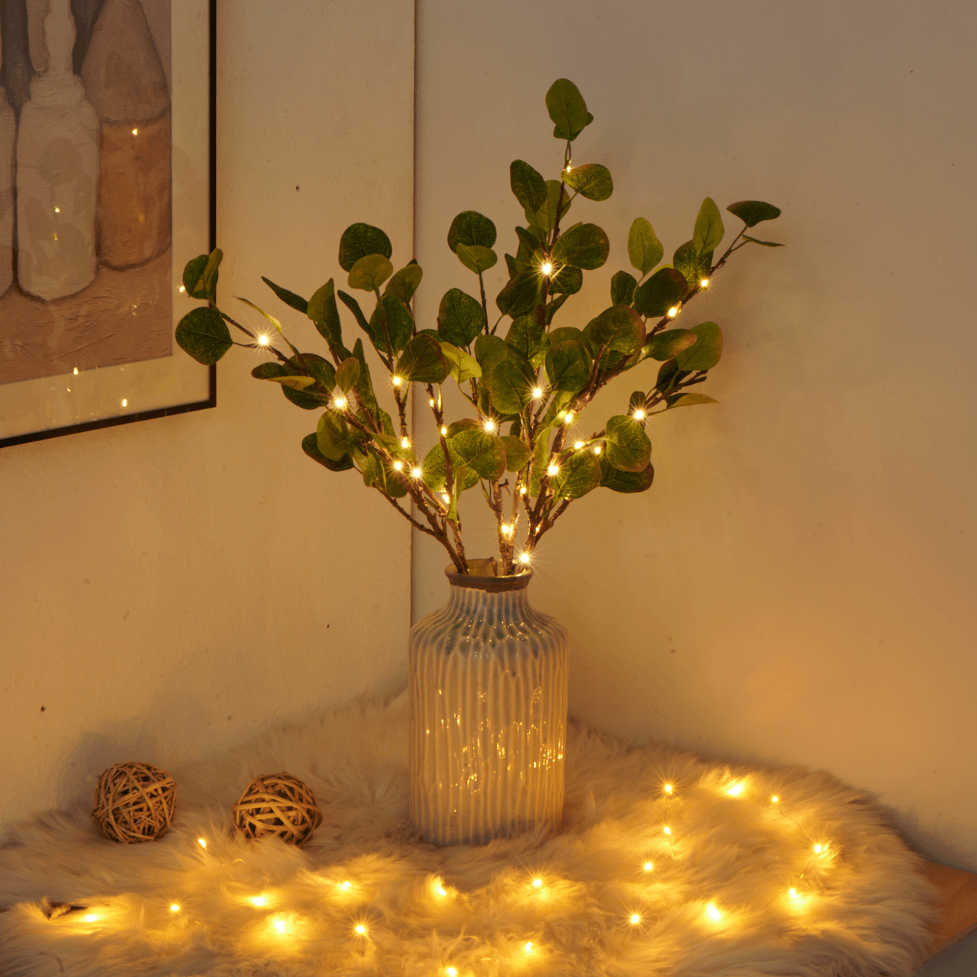 LumiVista - Magical Olive Branch Light String
