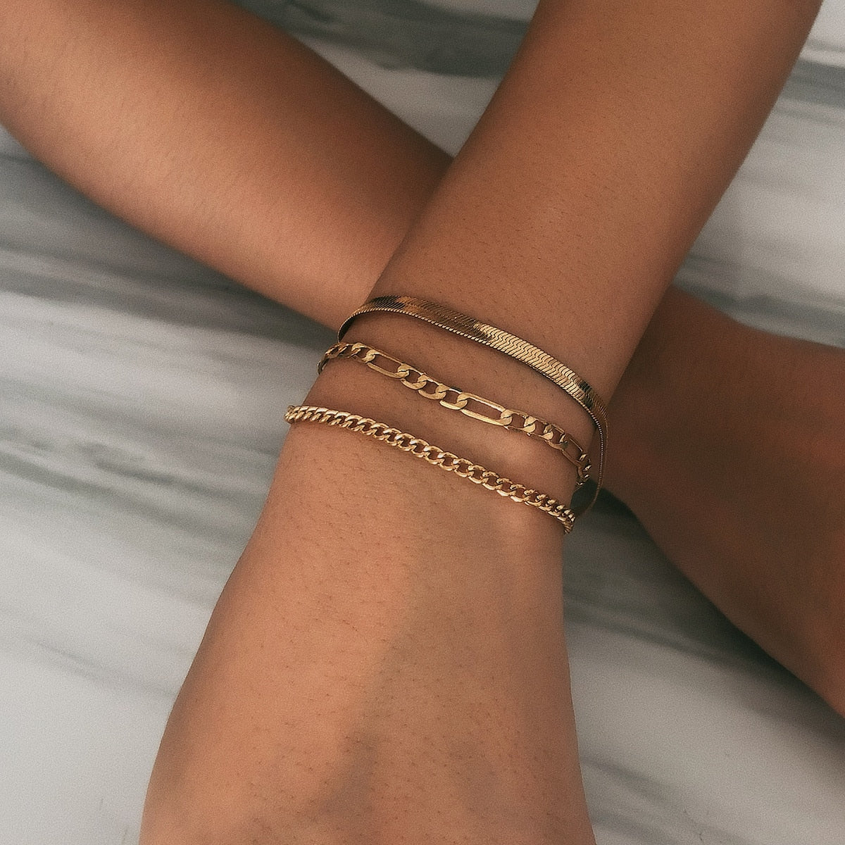 Fascinating bracelet trio | Delicate 3-piece set
