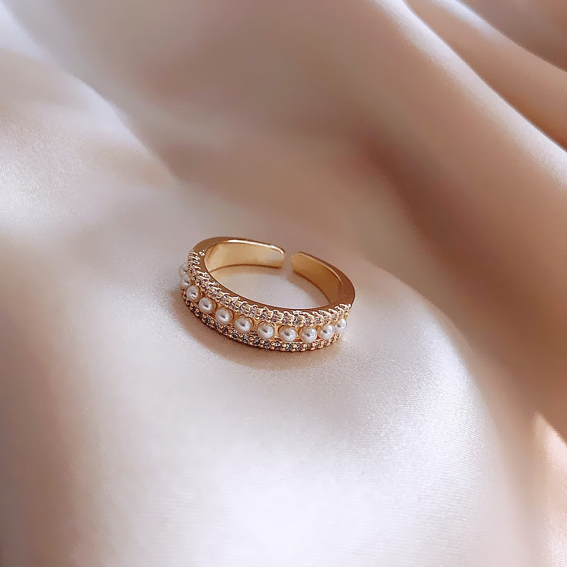 Elegant Guld Ring med Pärla - Martina