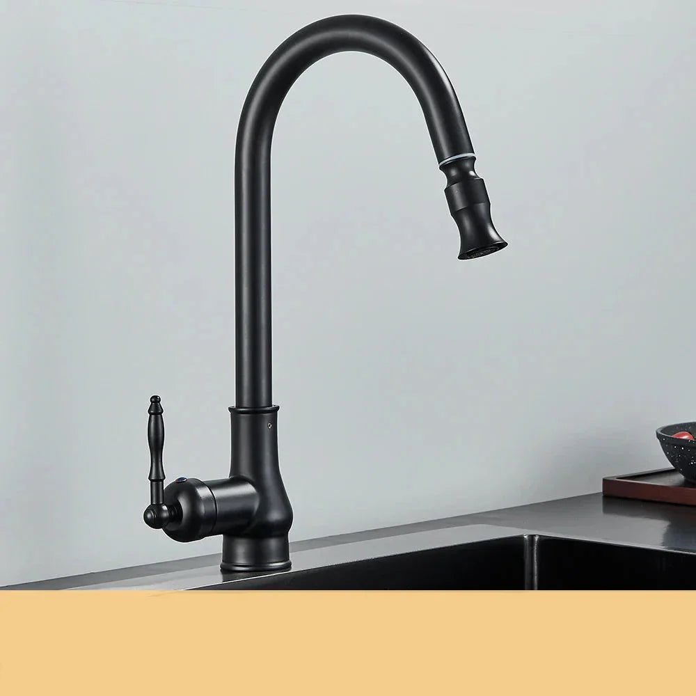 VintageTap – Retro Kitchen Faucet with Brass Finish