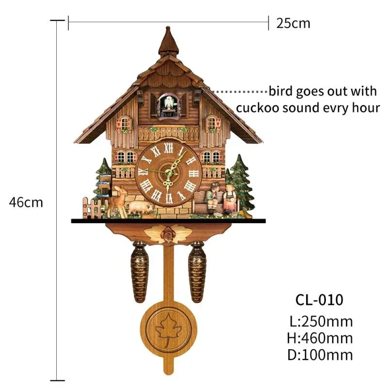 Vintage Chic Wooden Cuckoo Clock – A Timeless Addition to Your Interior