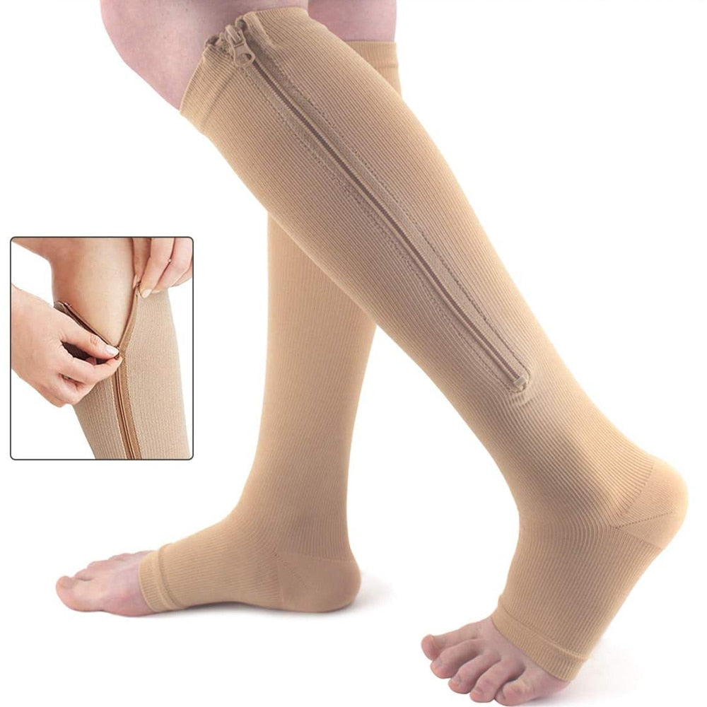 SupportEase - Support Socks with Zipper for Comfort