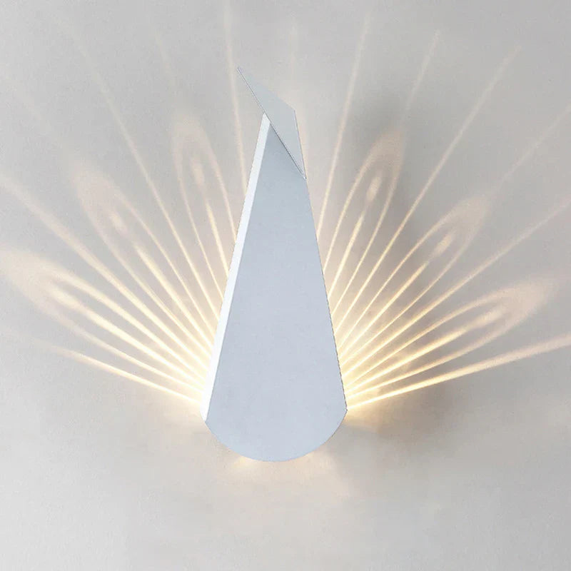 ElegantLuxe - Modern LED Vägglampa Påfågelfjäder