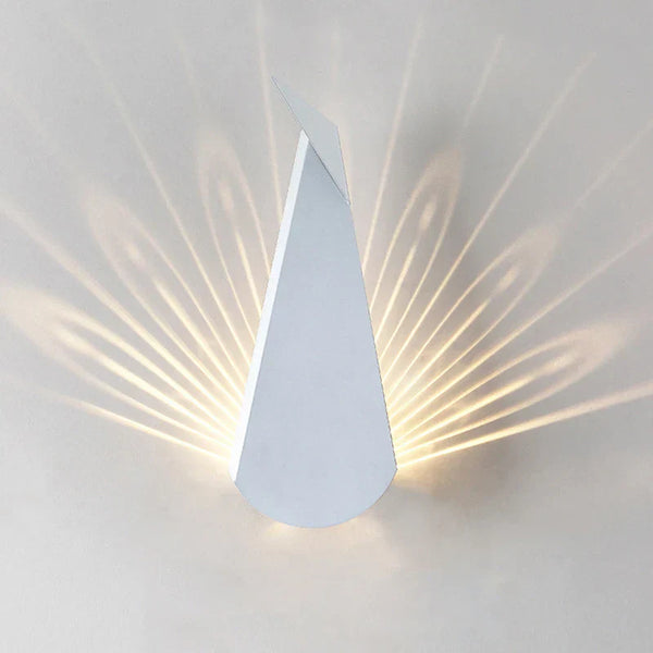 ElegantLuxe - Modern LED Vägglampa Påfågelfjäder