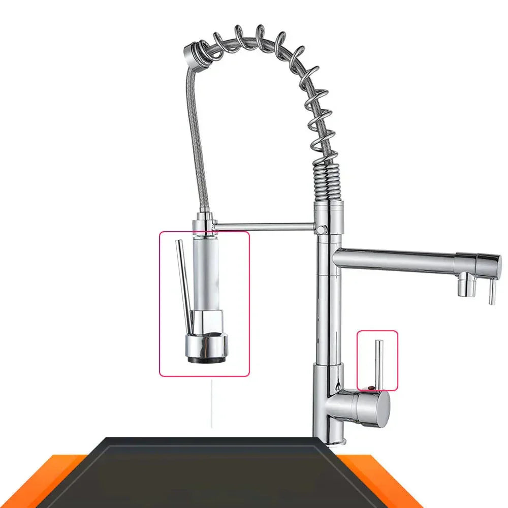 AquaWave Pro – Luxury Kitchen Faucet with Double Outlet