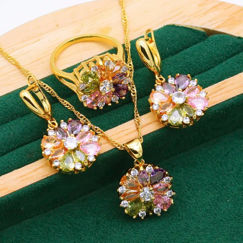 Luminous Dawn Set - Elegant Aurora Inspired Jewelry