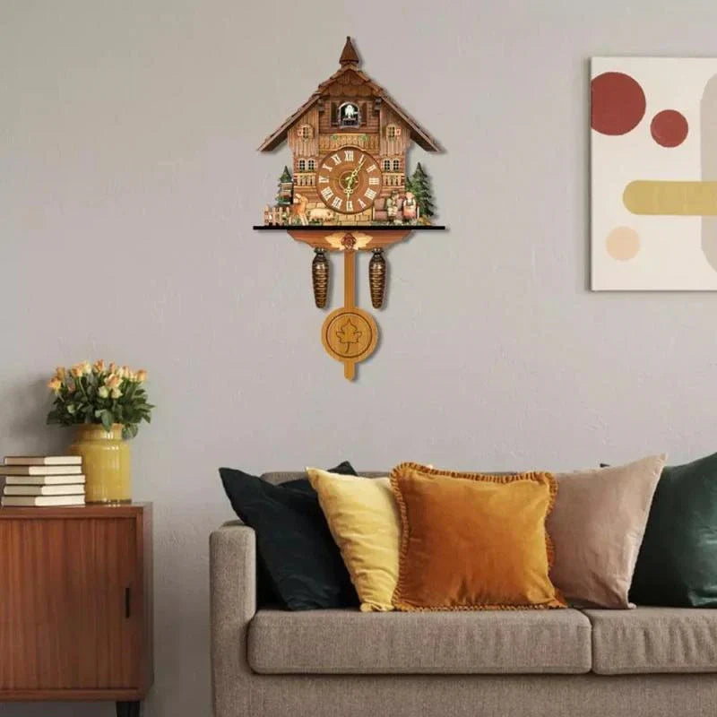 Vintage Chic Wooden Cuckoo Clock – A Timeless Addition to Your Interior