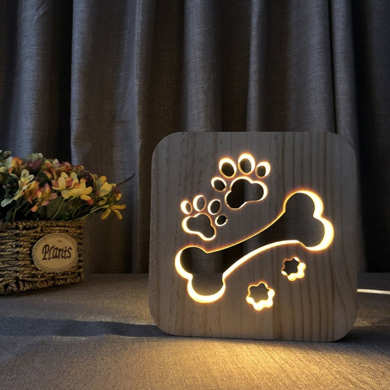 DesignLight - Elegant Trä Bordslampa för Stämningsfull Värme