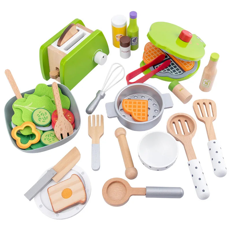 WoodPlay Set – Realistic Wooden Kitchen Playset