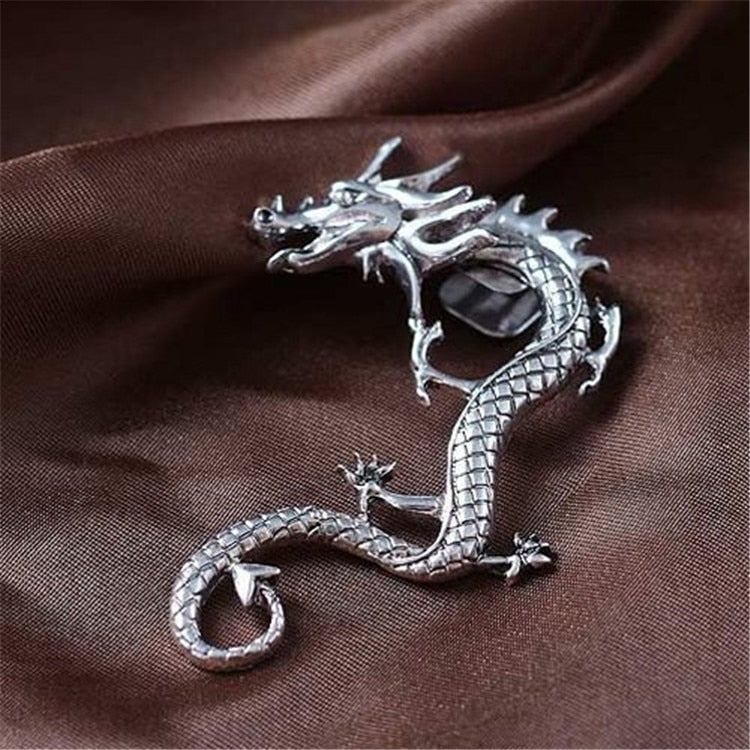 Silver Dragon Earrings - Enchanting Nysa Accessories 