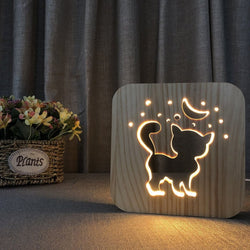 DesignLight - Elegant Trä Bordslampa för Stämningsfull Värme